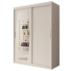 Azai - Kledingkast met schuifdeuren - Wit - 150x62x200 cm