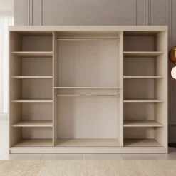 Azai - Kledingkast met schuifdeuren - Beige - 250x62x200 cm