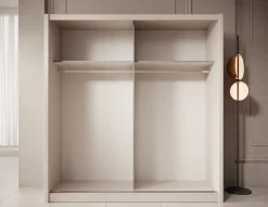 Azul - Kledingkast met schuifdeuren - Beige - 205x60x216 cm
