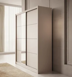 Azul - Kledingkast met schuifdeuren - Beige - 180x60x216 cm
