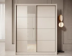 Azul - Kledingkast met schuifdeuren - Beige - 180x60x216 cm