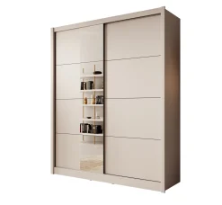 Azul - Kledingkast met schuifdeuren - Beige - 180x60x216 cm