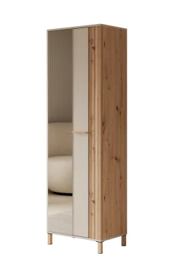 Bahia - Halkast met deur - Beige - 60x40x193 cm