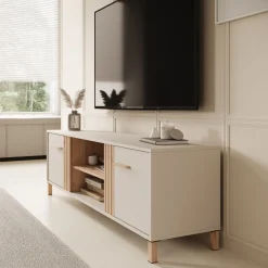 Bahia - TV-Meubel met 2 deuren - Beige - 163 cm