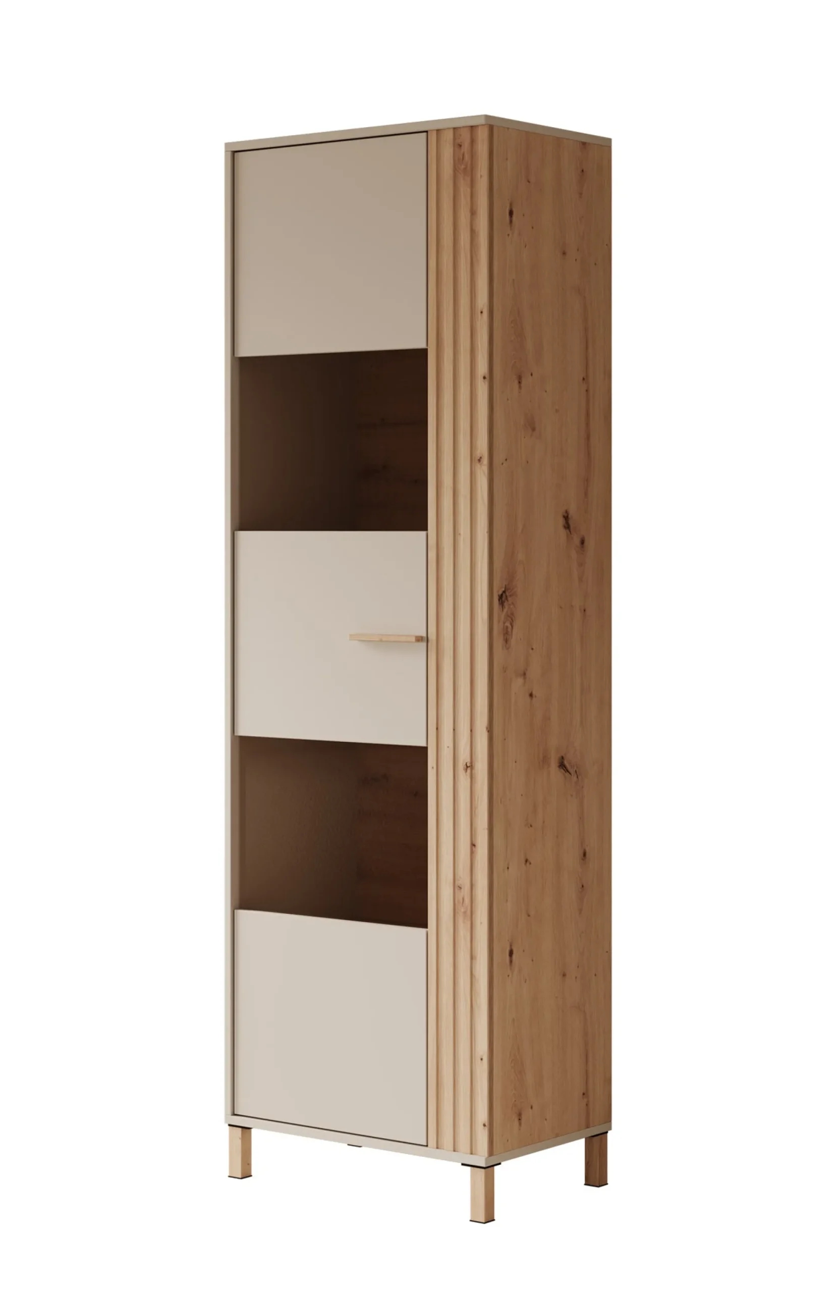 Bahia - Vitrinekast - Beige - 60x40x193 cm