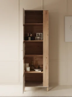Bahia - Vitrinekast - Beige - 60x40x193 cm