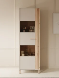 Bahia - Vitrinekast - Beige - 60x40x193 cm