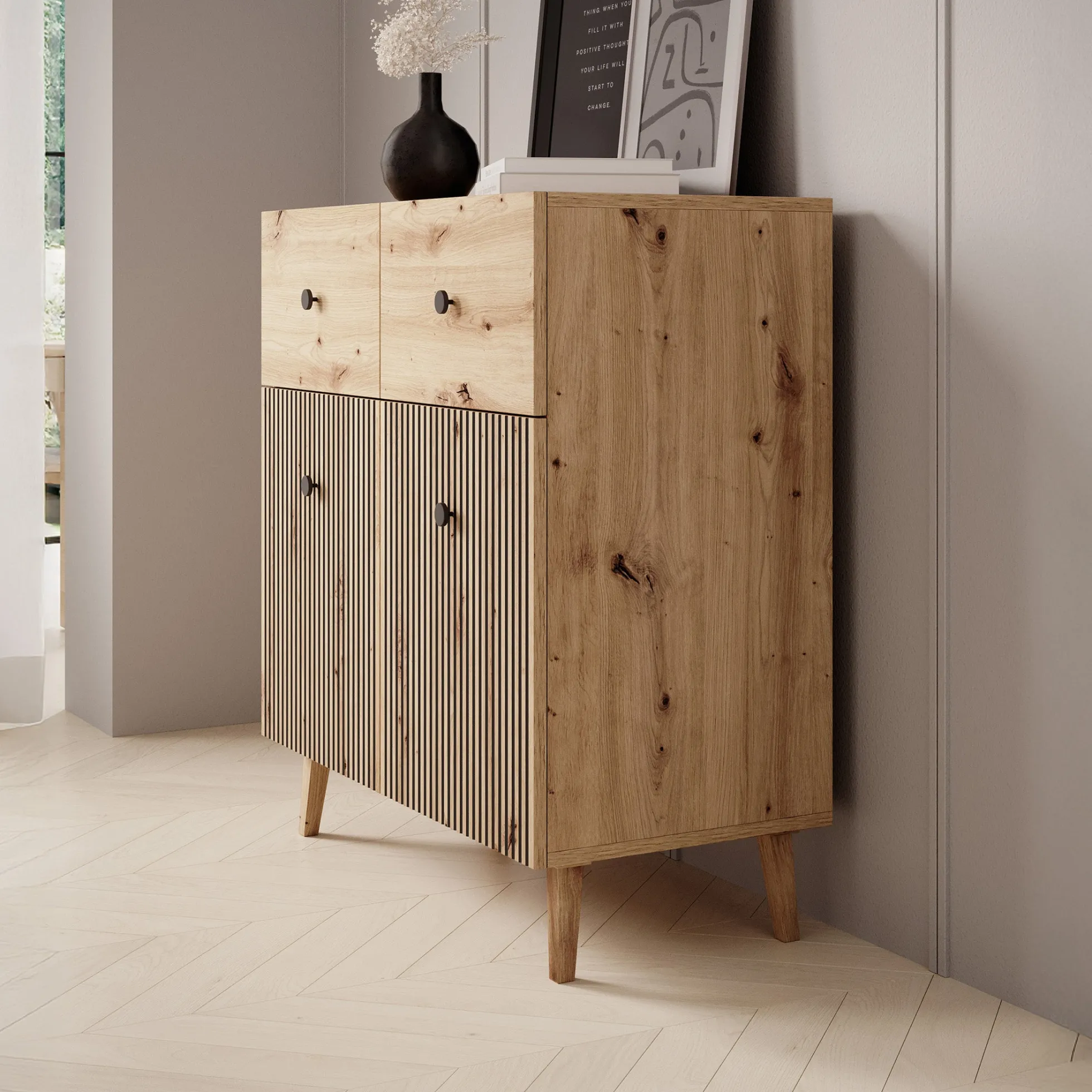 Bali - Dressoir - Eiken - 91x40x95 cm