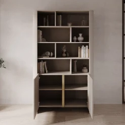Barbados - Boekenkast - Beige - 103x39x170 cm