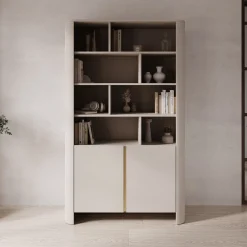 Barbados - Boekenkast - Beige - 103x39x170 cm