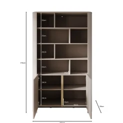 Barbados - Boekenkast - Eiken - 103x39x170 cm