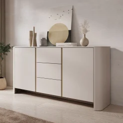 Barbados - Dressoir - Beige - 168x39x84 cm