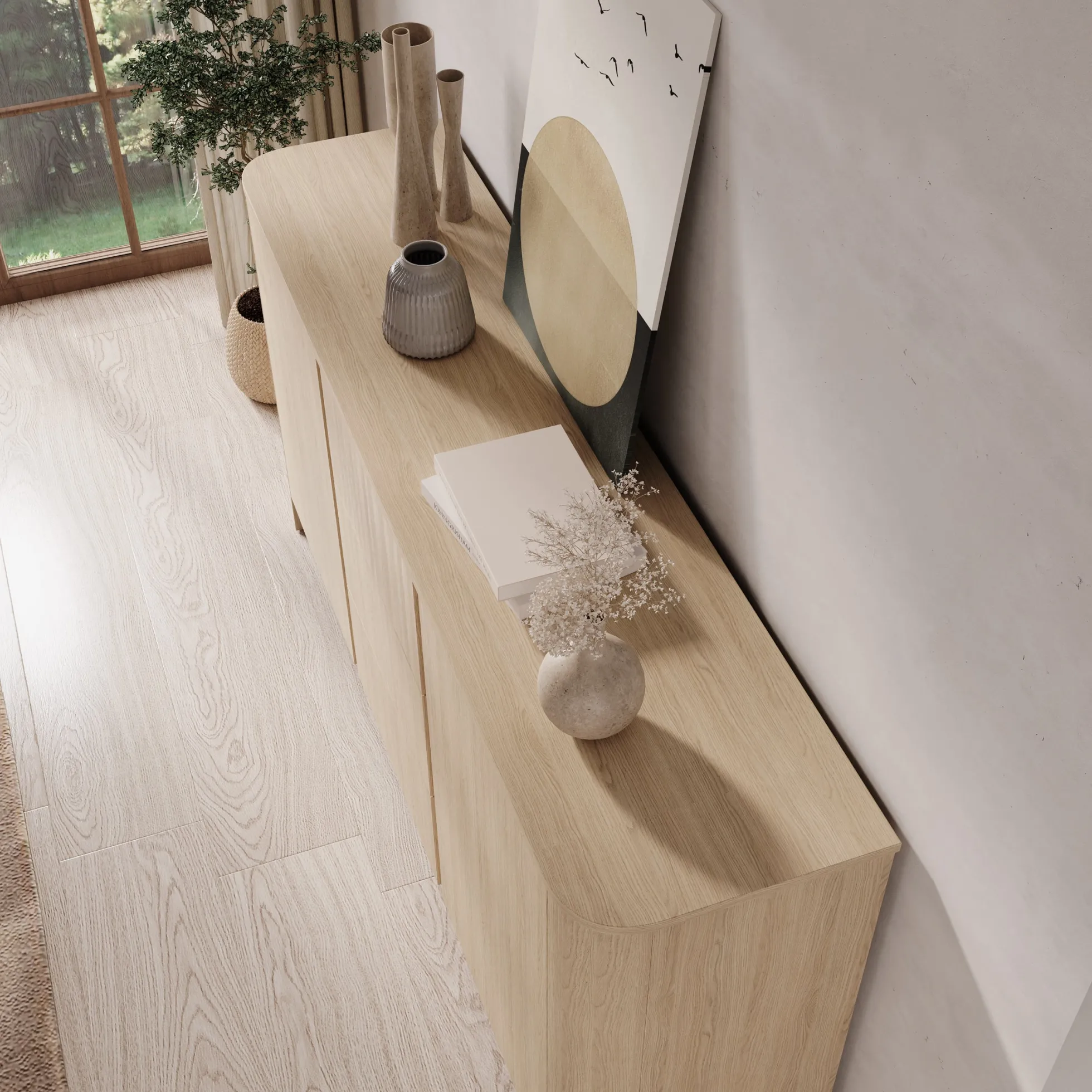 Barbados - Dressoir - Eiken - 168x39x84 cm