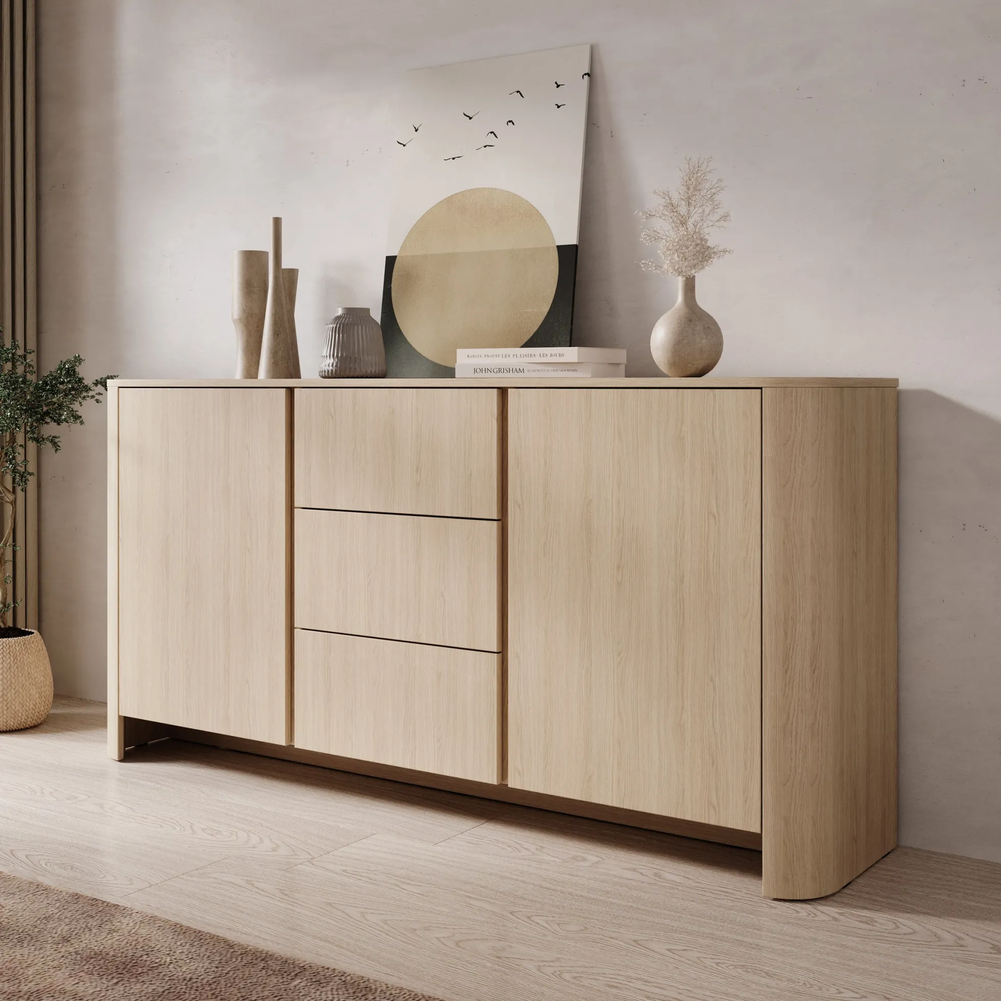 Barbados - Dressoir - Eiken - 168x39x84 cm
