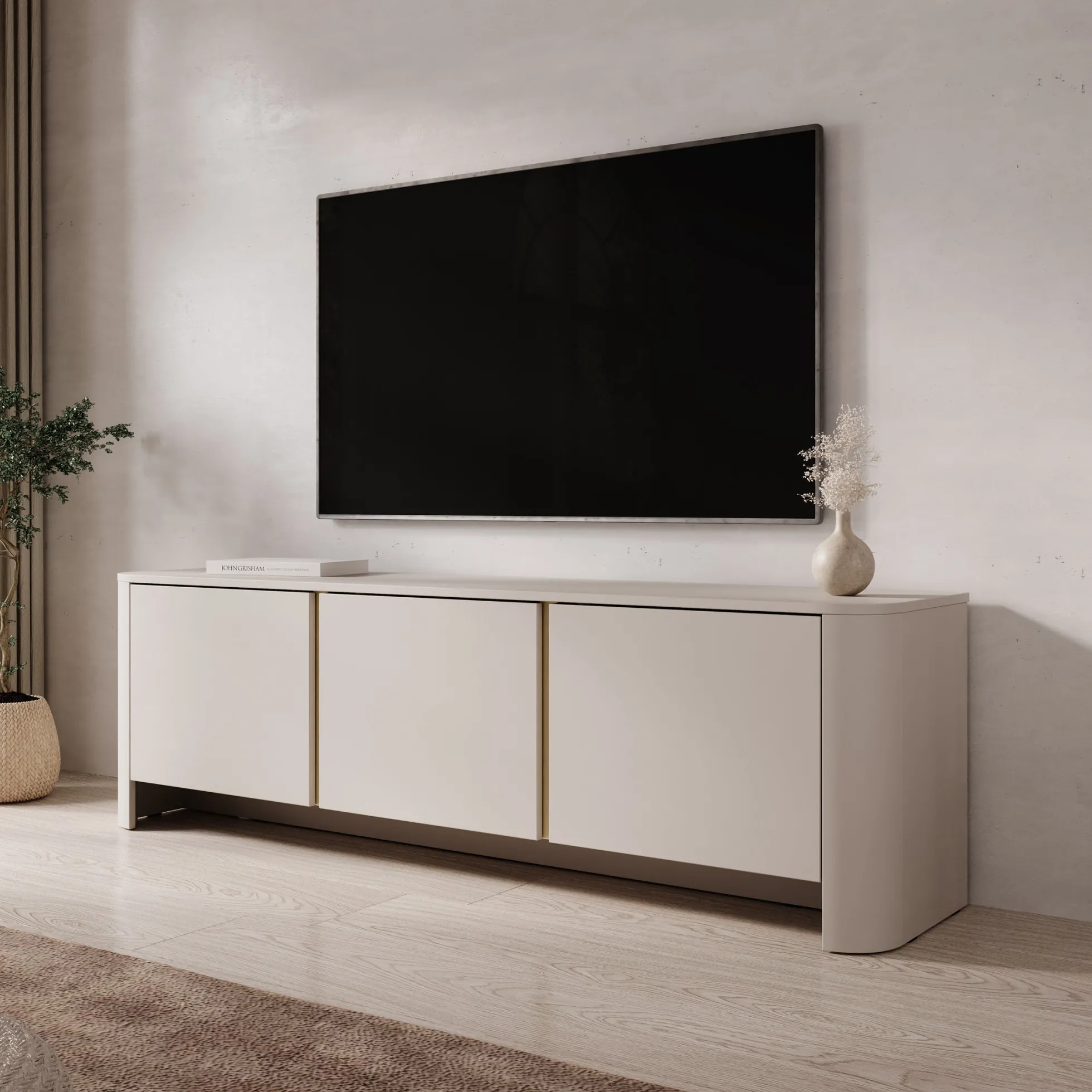 Barbados - TV-Meubel - Beige - 168x39x52 cm