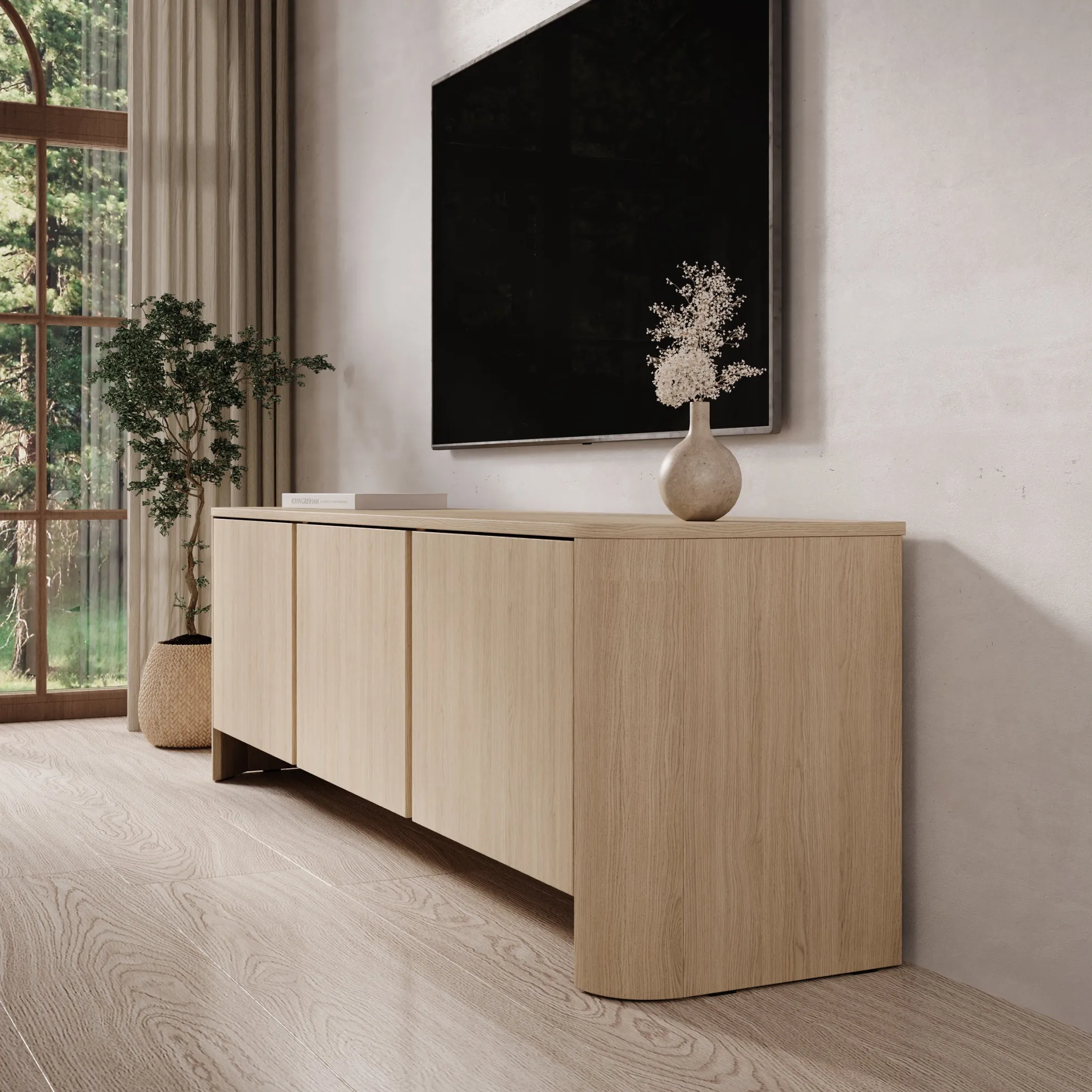 Barbados - TV-Meubel - Eiken - 168x39x52 cm