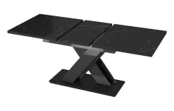 Bari - Eetkamertafel - Zwart/marmerlook - 140x80x75 cm