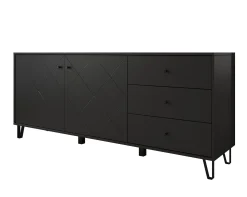 Barlo - Dressoir - Mat zwart - 183x40x75 cm