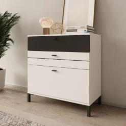 Basmira - Ladekast met 3 lades - Wit - 77x35x78 cm