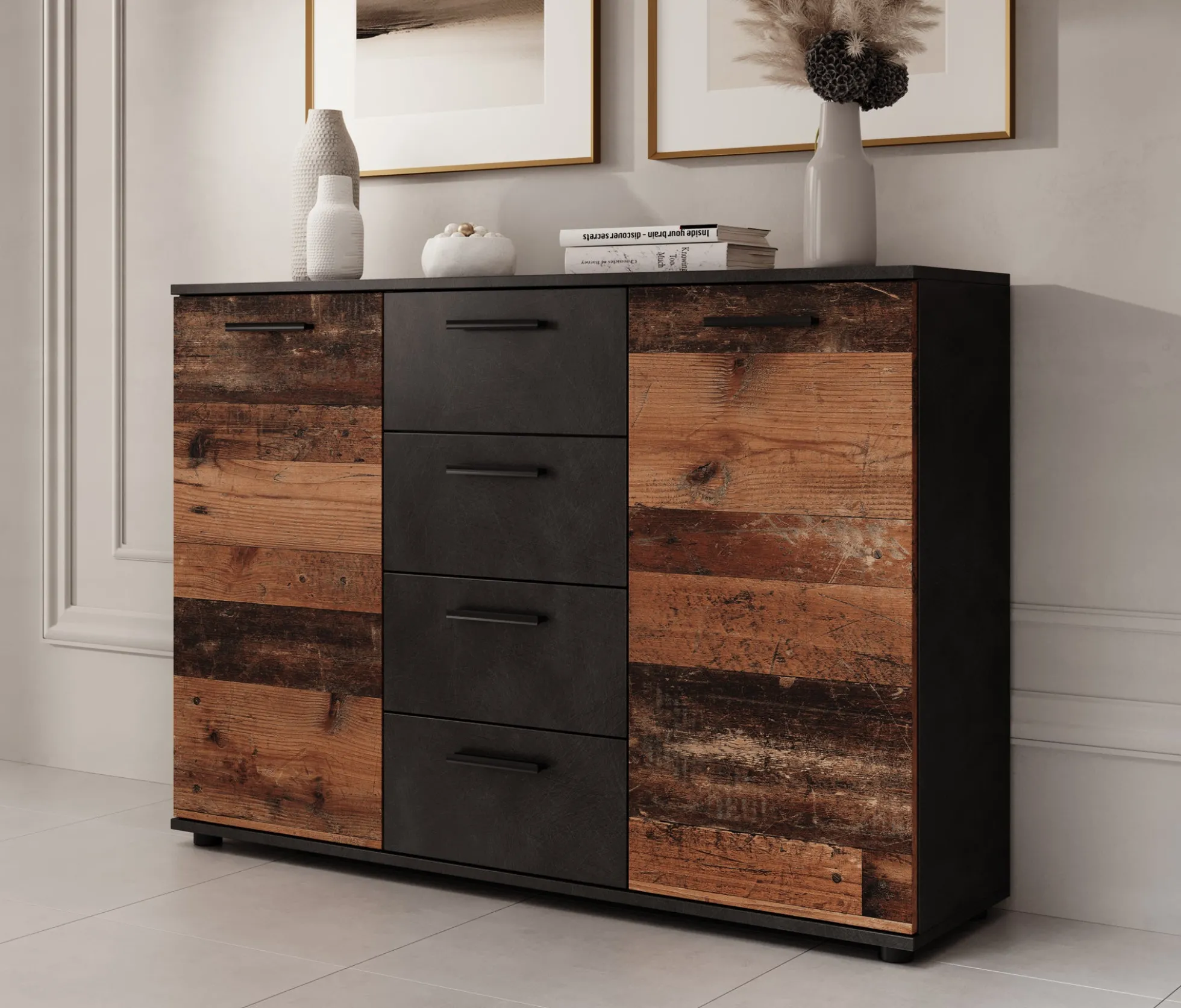 Bellini - Dressoir - Grijs - 120x33x85 cm