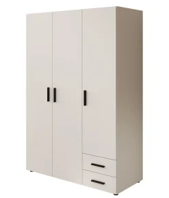 Bellini - Kledingkast 3-deurs - Wit - 120x51x177 cm