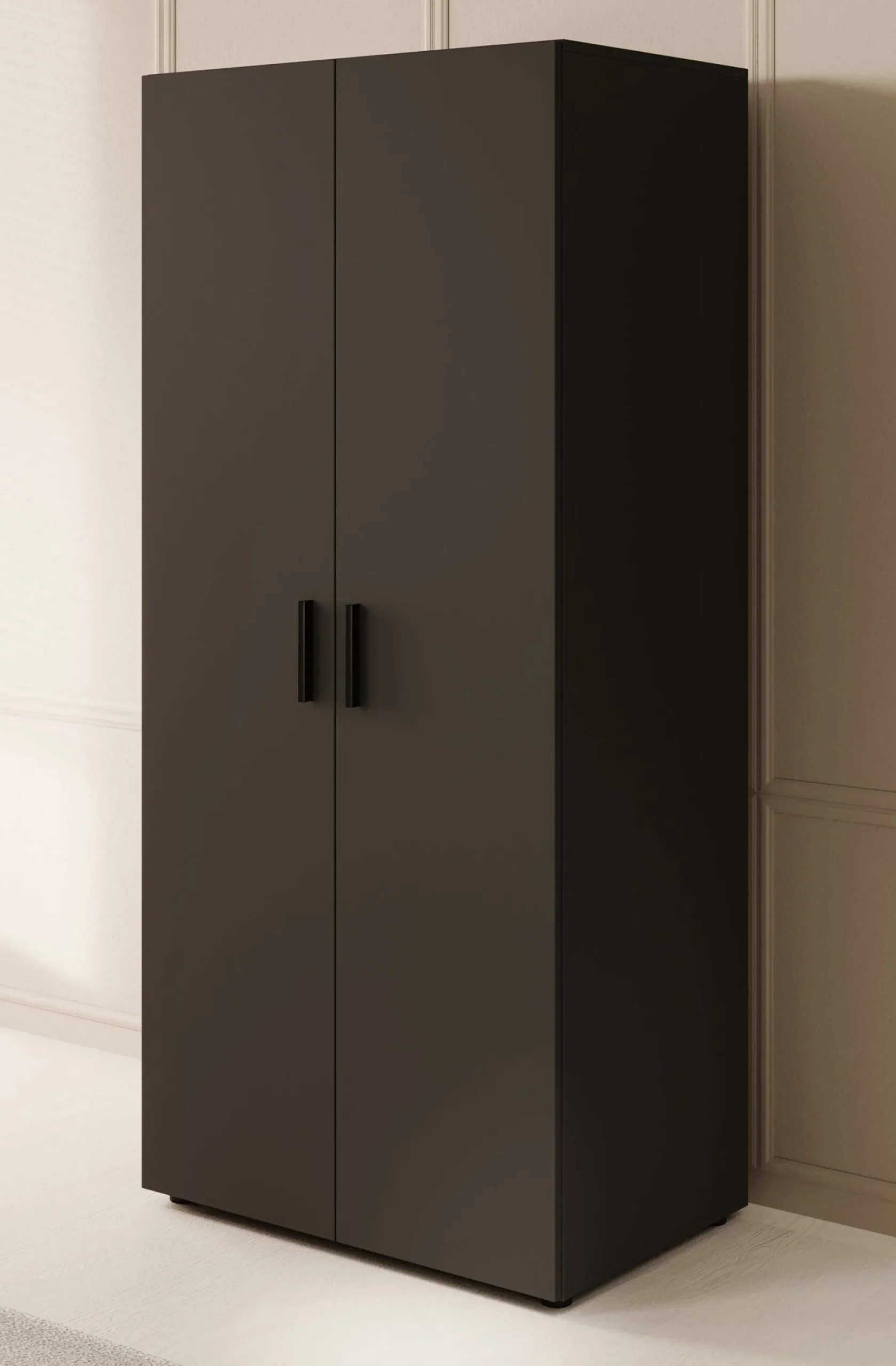 Bellini - Kledingkast 2-deurs - Antraciet - 80x51x177 cm