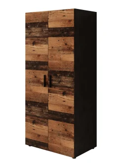 Bellini - Kledingkast 2-deurs - Donker old wood - 80x51x177 cm