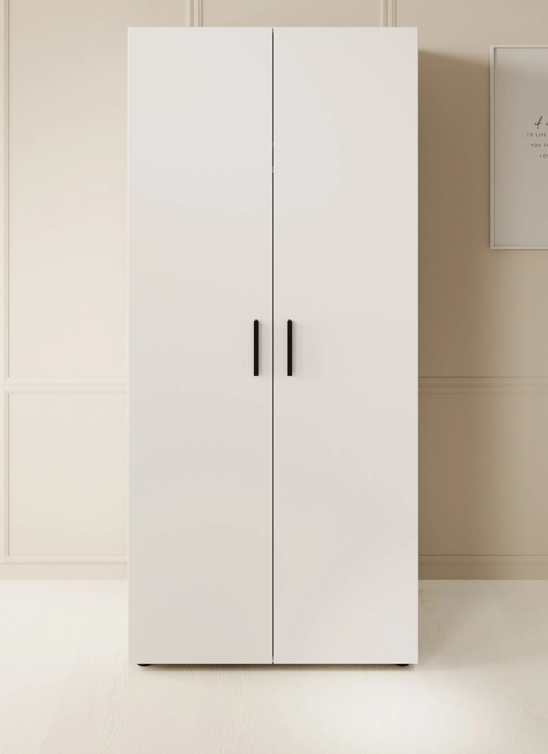 Bellini - Kledingkast 2-deurs - Wit - 80x51x177 cm