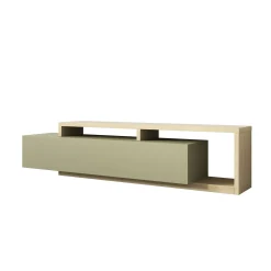 Bello - TV-Meubel - Groen/Eikenpatroon - 219x45x52 cm