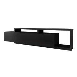 Bello - TV-Meubel - met lade - Mat zwart - 219x45x52 cm