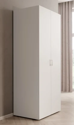 Bernd - Kledingkast 2-deurs - Wit - 74x52x179 cm