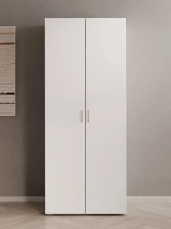 Bernd - Kledingkast 2-deurs - Wit - 74x52x179 cm