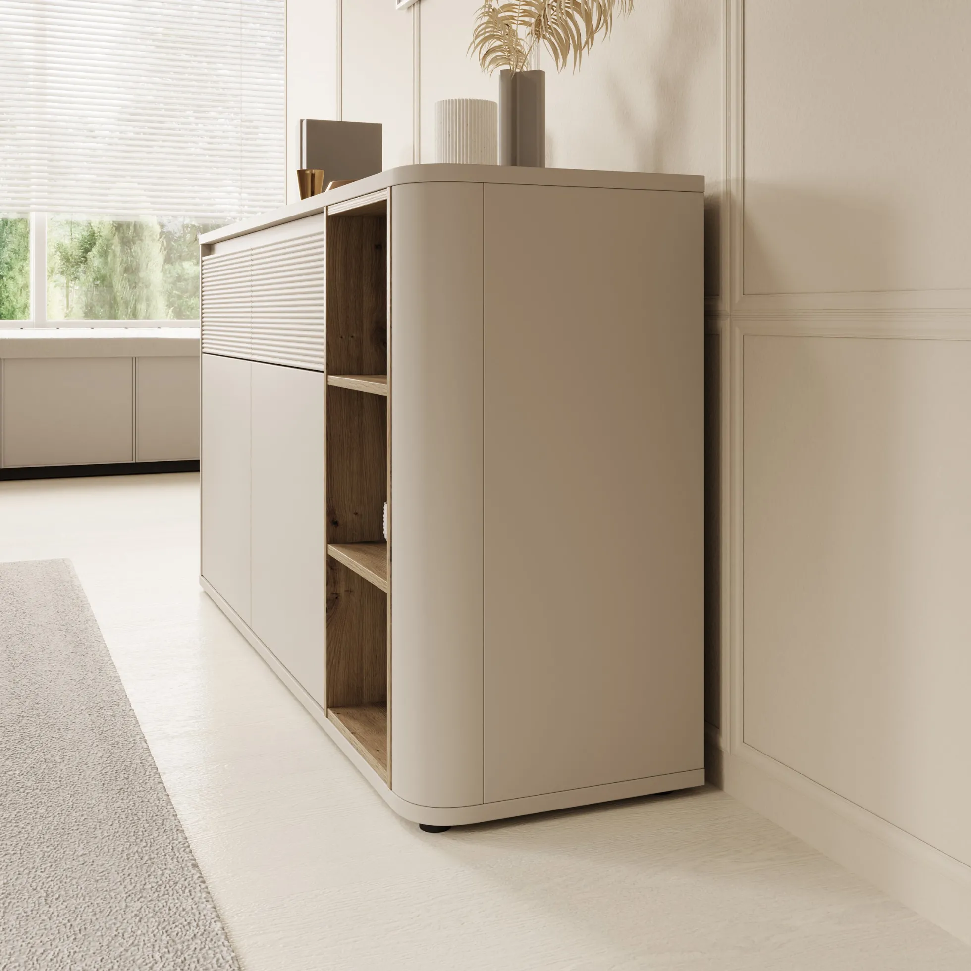 Bijou - Dressoir - Beige - 160x41x83 cm