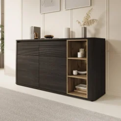 Bijou - Dressoir - Zwart - 160x41x83 cm