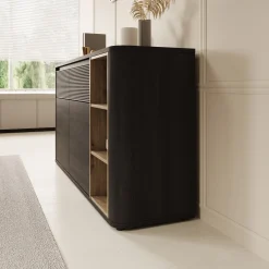 Bijou - Dressoir - Zwart - 160x41x83 cm