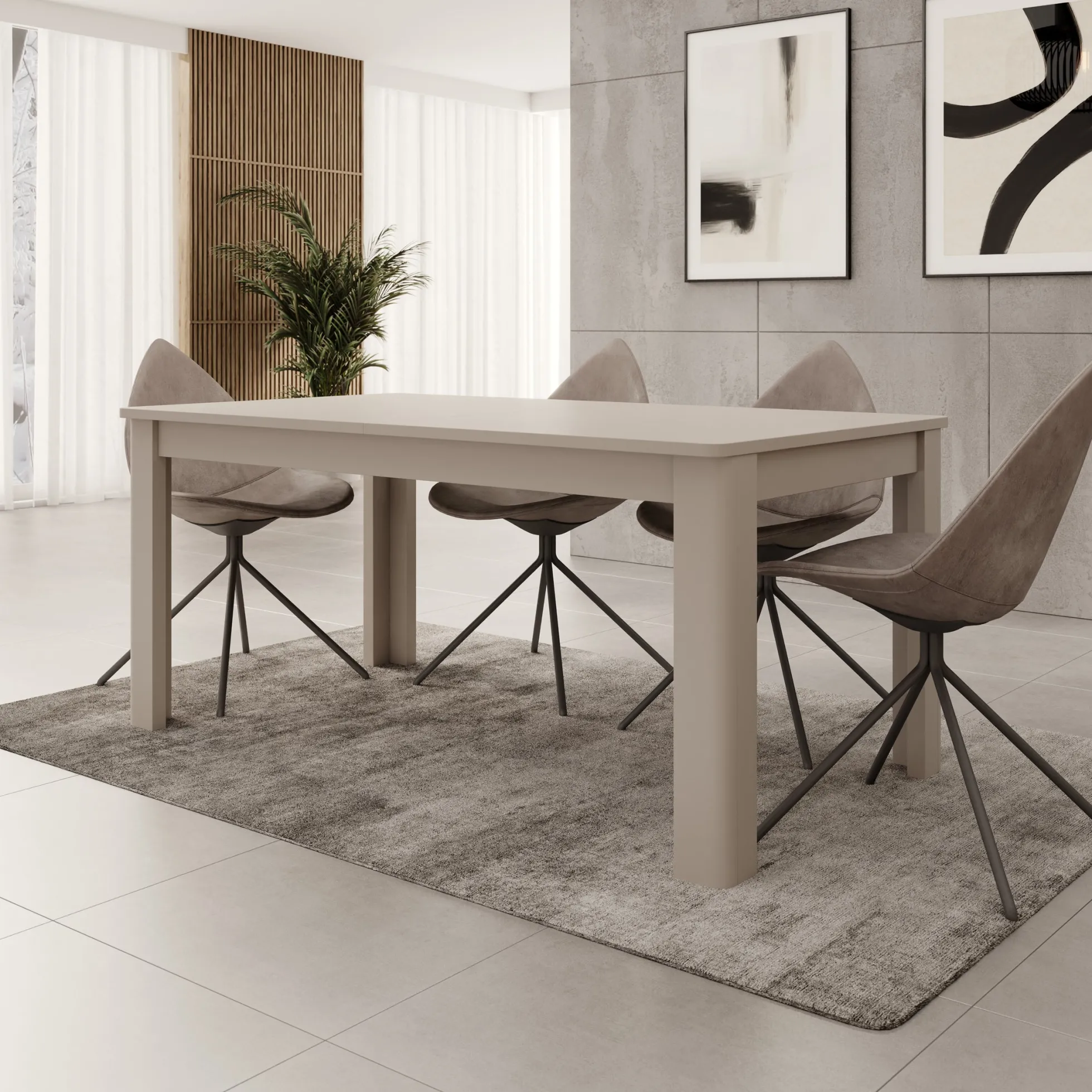Bijou - Eetkamertafel - Beige - 160x90x73 cm