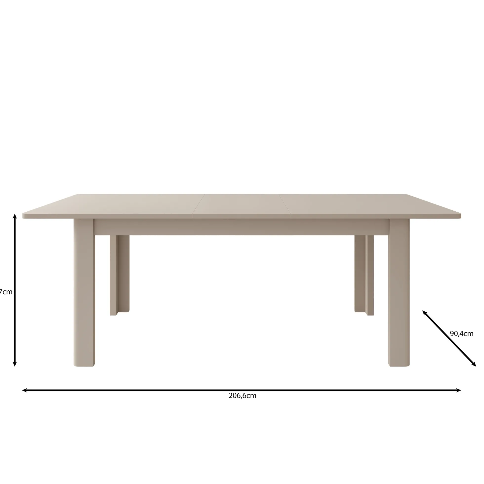 Bijou - Eetkamertafel - Beige - 160x90x73 cm