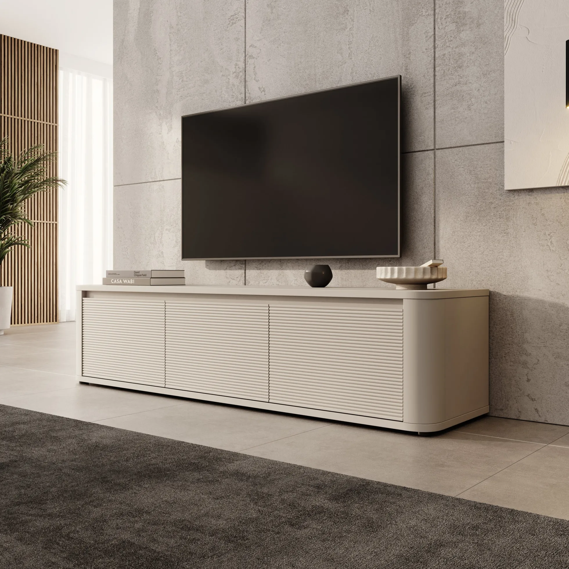 Bijou - TV-Meubel - Beige - 168x41x42 cm
