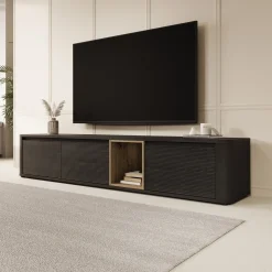 Bijou - TV-Meubel - Zwart - 215x41x42 cm