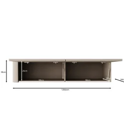 Bijou - Wandkast - Beige - 129x34x30 cm