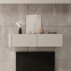 Bijou - Wandkast - Beige - 129x34x30 cm
