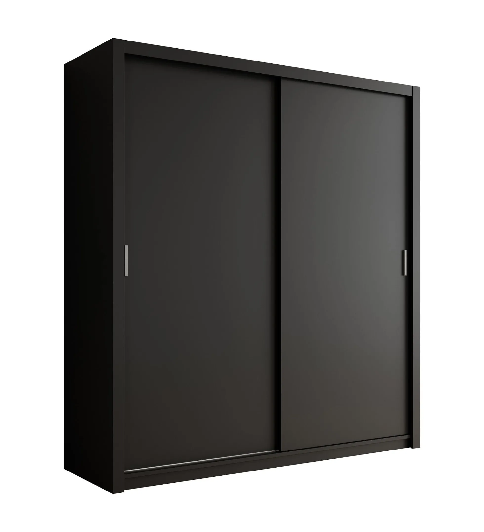 Blake - Kledingkast met schuifdeuren - Zwart - 200x62x215 cm