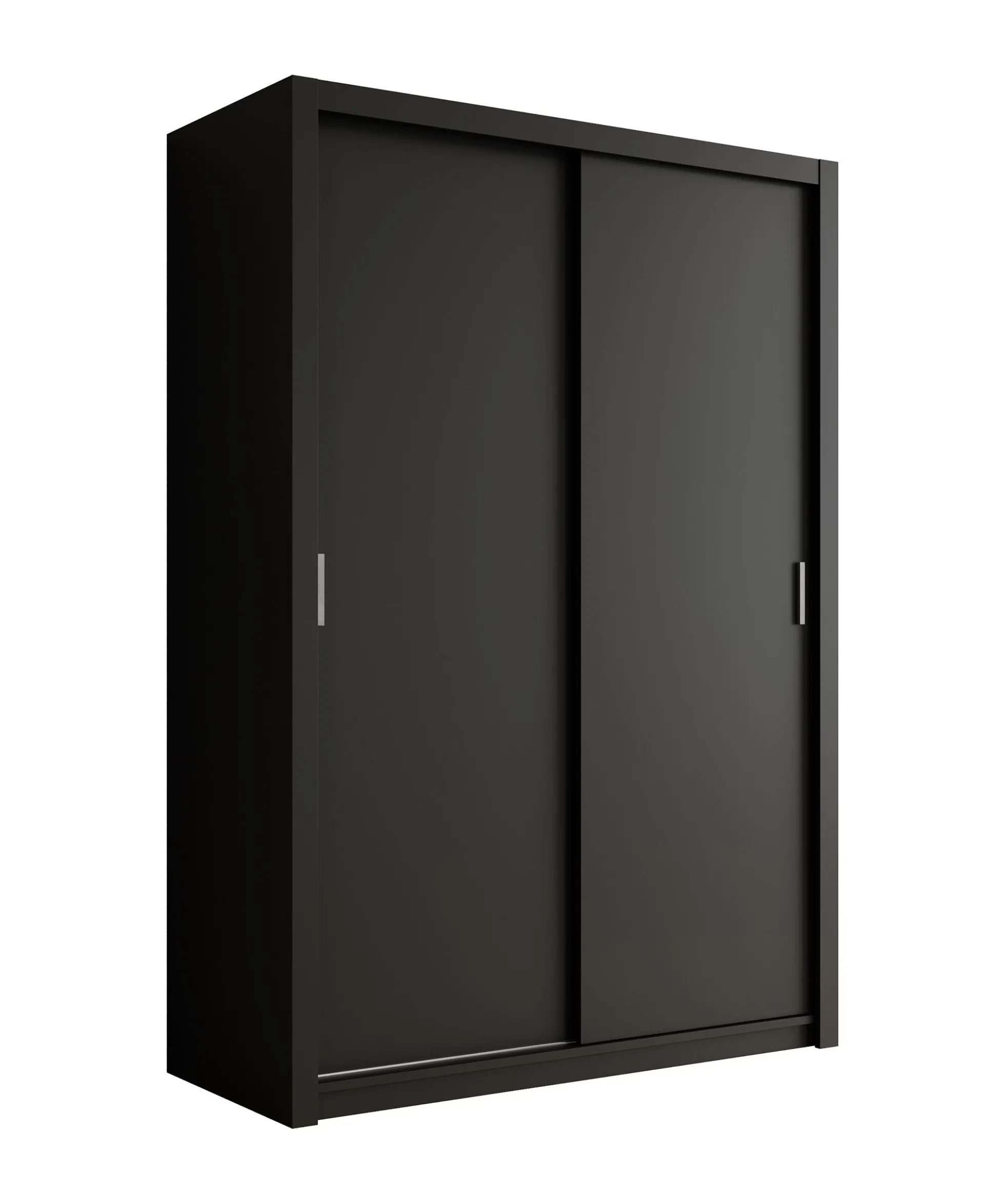 Blake - Kledingkast met schuifdeuren - Zwart - 150x62x215 cm