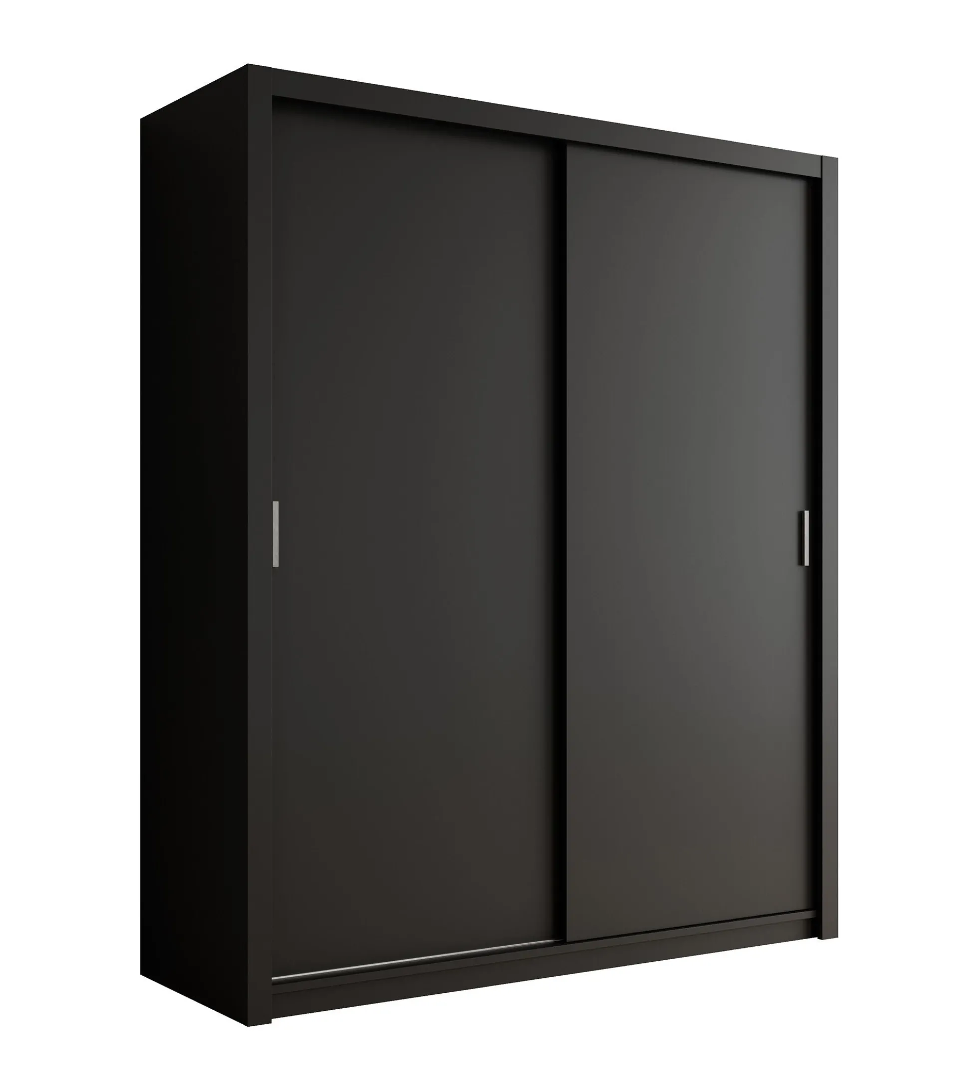 Blake - Kledingkast met schuifdeuren - Zwart - 180x62x215 cm
