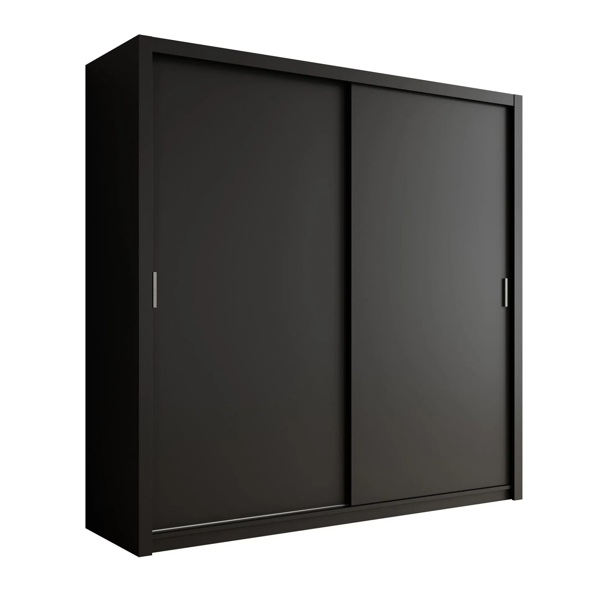 Blake - Kledingkast met schuifdeuren - Zwart - 220x62x215 cm