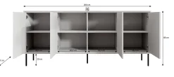 Blanes - Dressoir - Beige - 200x45x88 cm