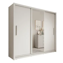 Blue - Kledingkast met schuifdeuren - Wit - 248x62x215 cm