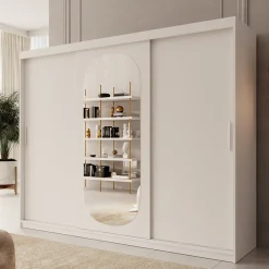 Bodhi - Kledingkast met schuifdeuren - Wit 250x62x200 cm