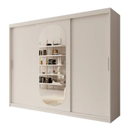 Bodhi - Kledingkast met schuifdeuren - Wit 250x62x200 cm