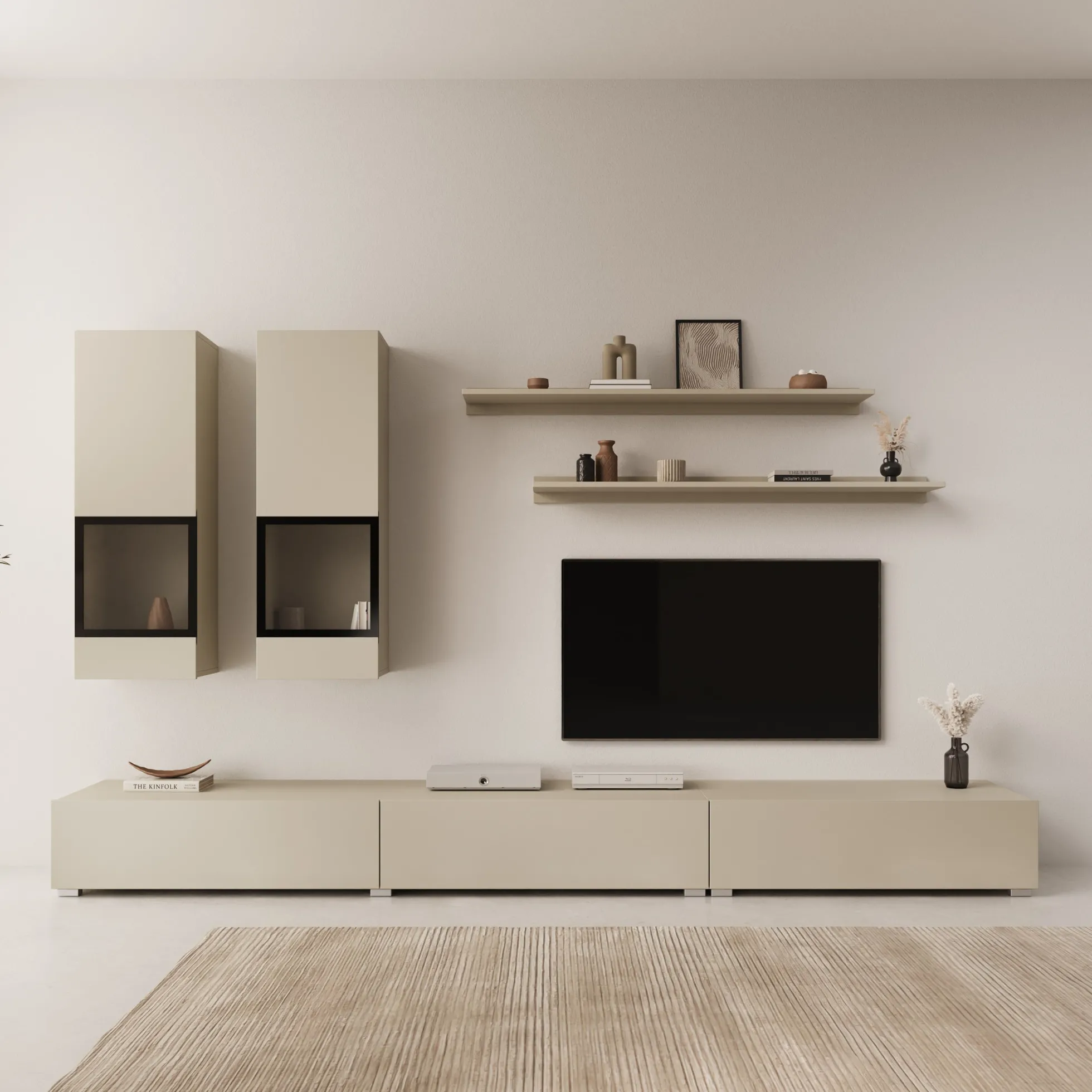 Bolivar - Wandmeubel - Beige - 270x41x26 cm